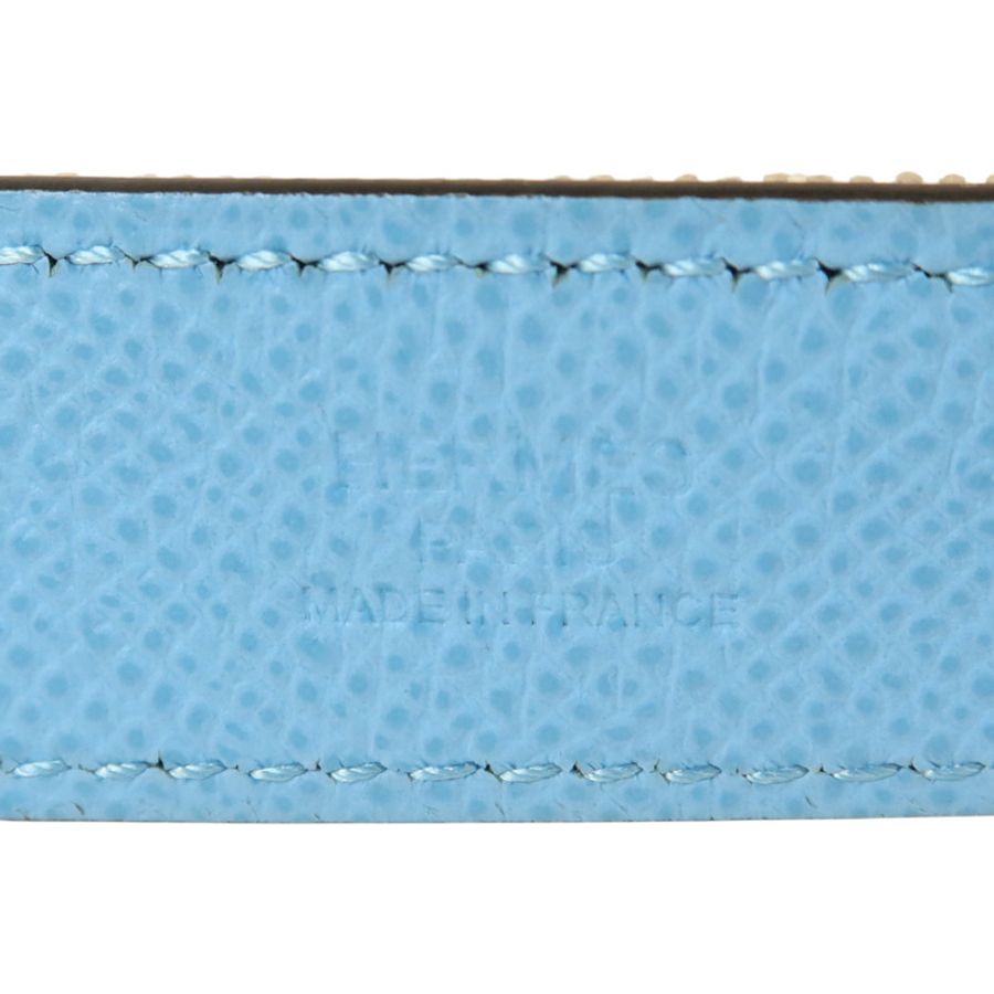 HERMES Epsom皮革Baborde 24 Belt銀扣皮帶-3