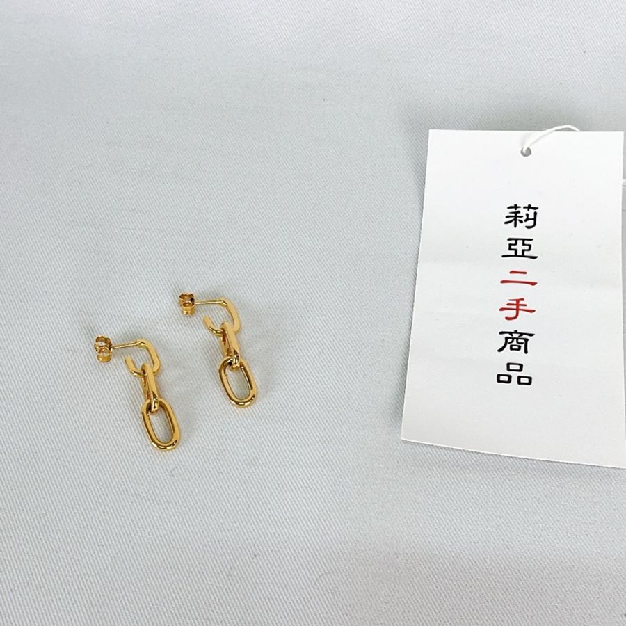 莉亞精品♡ Celine 凱旋門垂吊耳環 二手-1