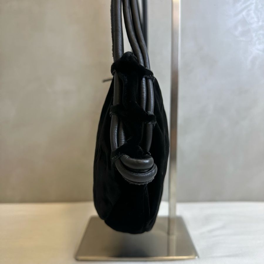 【赫蒂國際精品】Emporio Armani 亞曼尼 毛毛半月包 水餃包 vintage-3