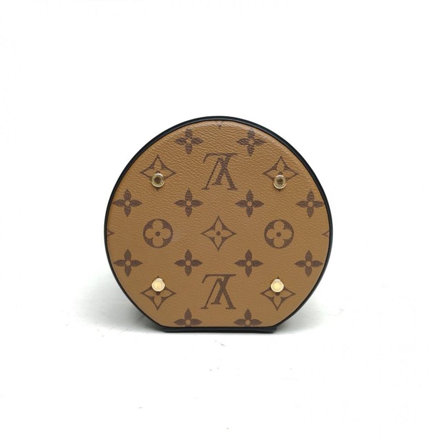 LOUIS VUITTON CANNES圓桶包拼色PVC晶片老花肩背包-4