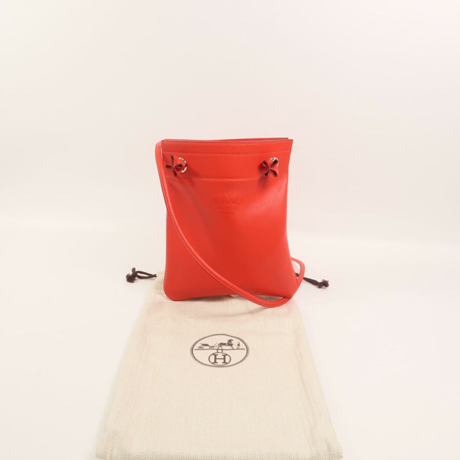 HERMES Swift皮革Aline Mini肩背袋Rouge de Coeur-9