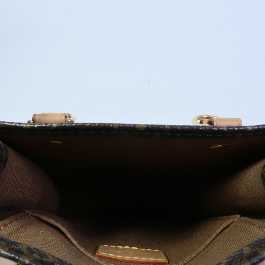 LOUIS VUITTON Monogram Petit Sac Plat手挽肩背兩用袋-4