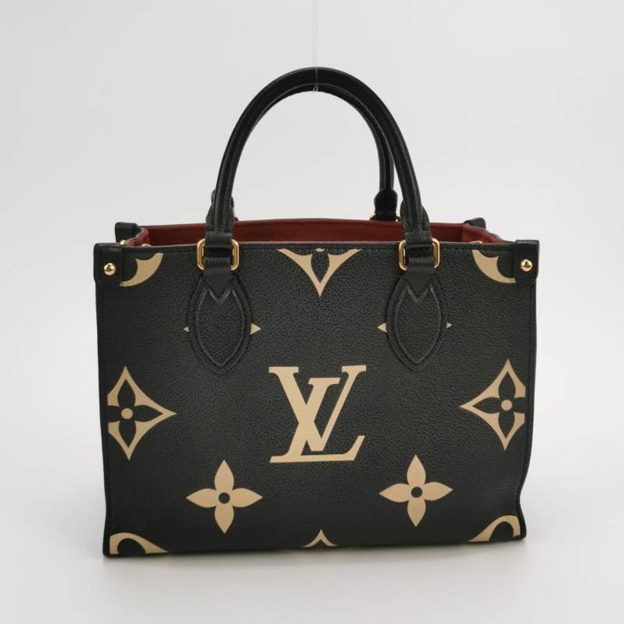 Louis Vuitton (LV) Onthego小號牛皮Gaint Monogram托特包斜背包單肩包晶片款-4