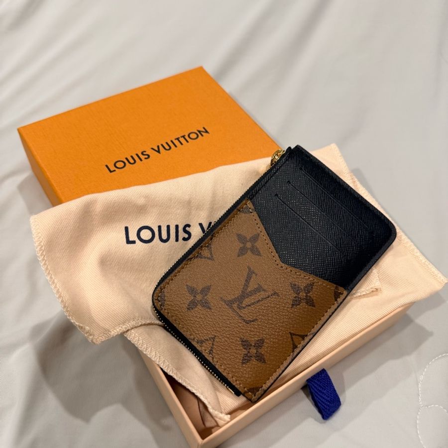 Louis Vuitton Recto Verso 絕版老花 卡片零錢包 近全新 狀況良好-1
