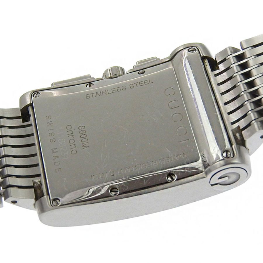 Gucci G-Metro 8600M 不鏽鋼石英計時腕錶，黑色錶盤 - 男士-5