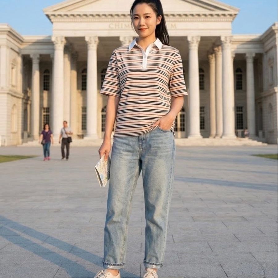 BURBERRY GOLF 經典色橫條戰馬上衣-0