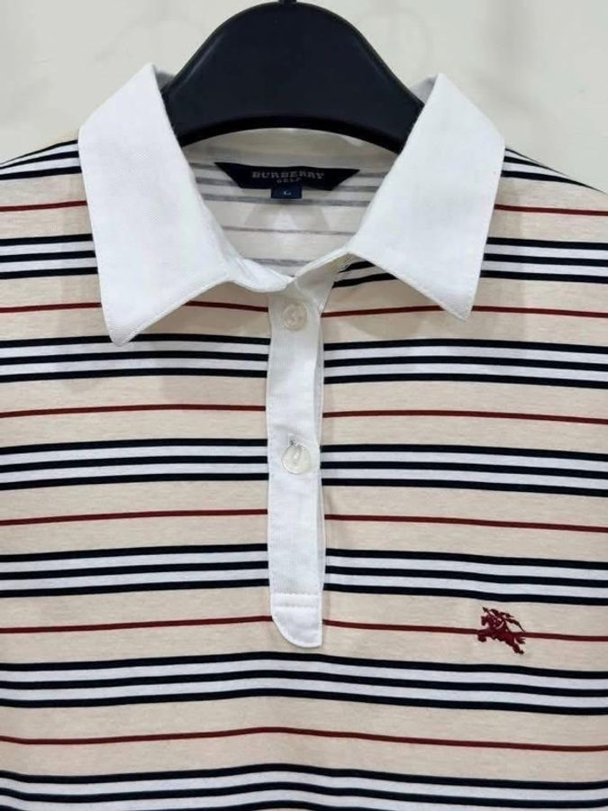BURBERRY GOLF 經典色橫條戰馬上衣-4