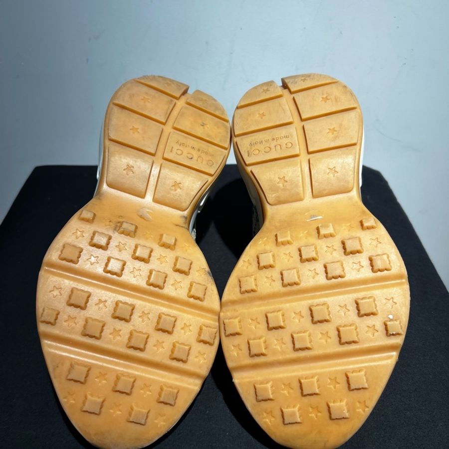 98新古馳/Gucci  Rhyton 帆布老爹鞋 女款 35碼  🈚附件-7