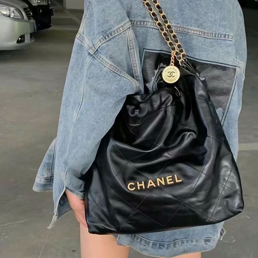 全新全配🈶2024購證❤️ 香奈兒 #22bag #小號 #黑色 #金釦-4