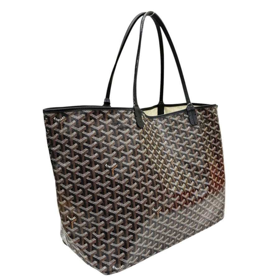 黑色 塗層帆布 Saint Louis GM 托特包 (手把黏膩感)【GOYARD 高雅德】 STLOUIGMLTY50CL50P-1