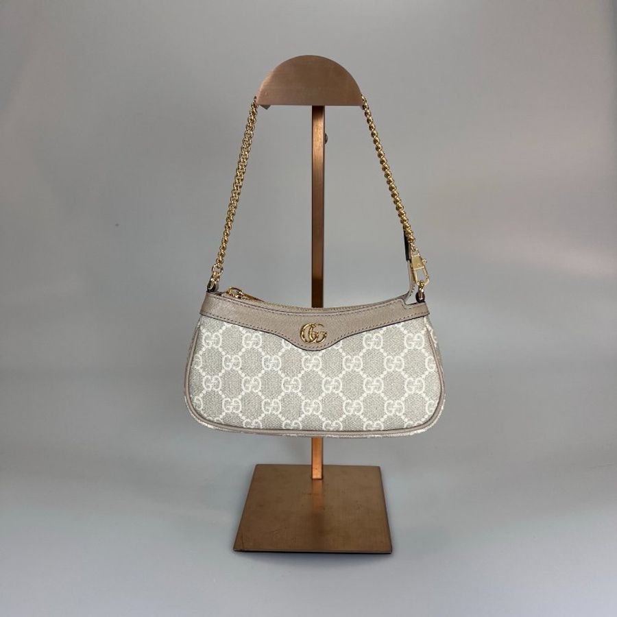 GUCCI  燕麥奶老花麻將包-1