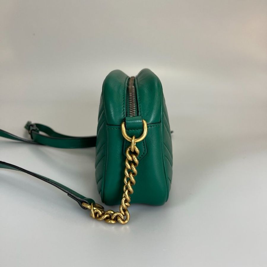 GUCCI 447632 綠MARMONT相機包 24CM-3