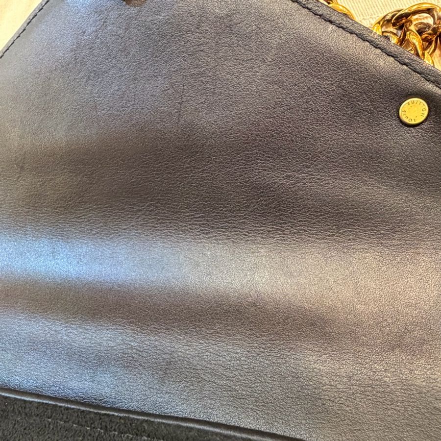 LV New Wave Chain Bag黑牛皮彩色把手斜背包-57