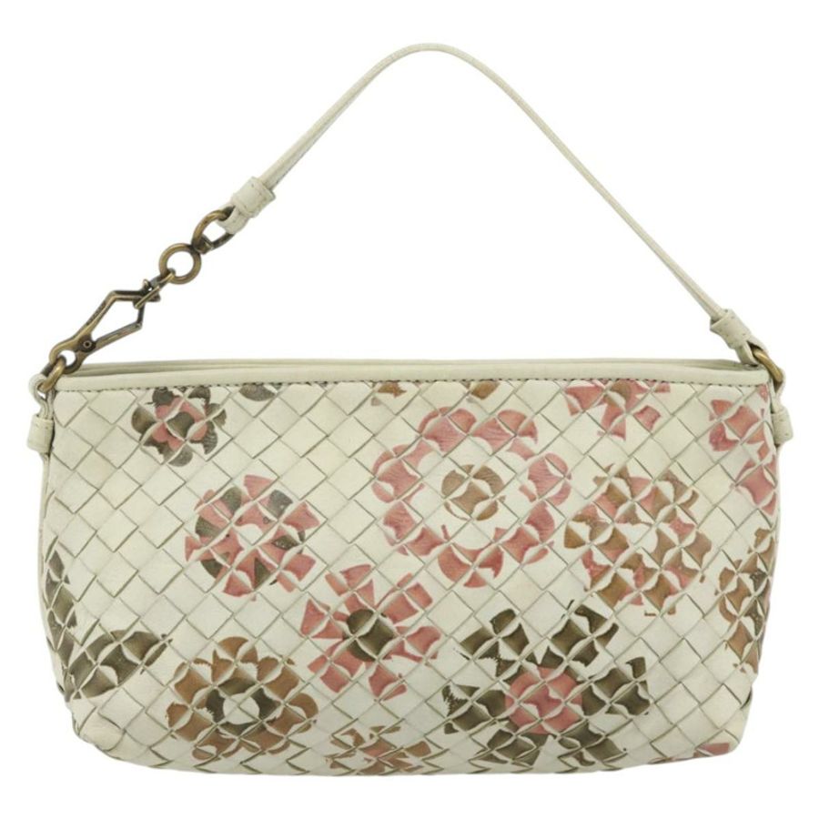 【日本直送】BOTTEGA VENETA INTRECCIATO 皮革配件包 象牙色 金色 正品 176059A-12