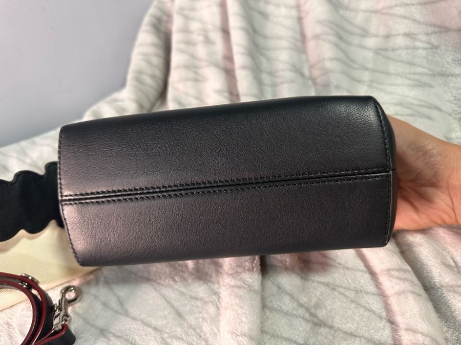 FENDI 黑藍邊小牛皮彩色寶石 By The Way Mini 兩用包-2