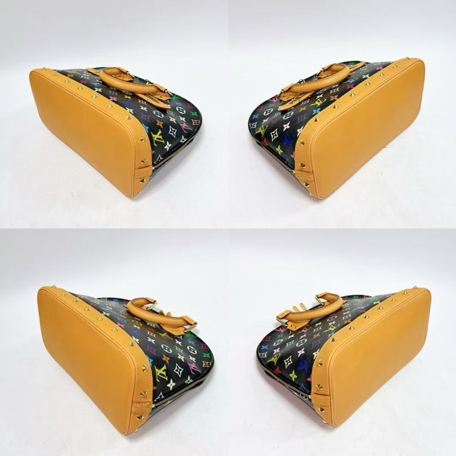 Louis Vuitton • 經典黑三彩老花卯釘貝殼包-7