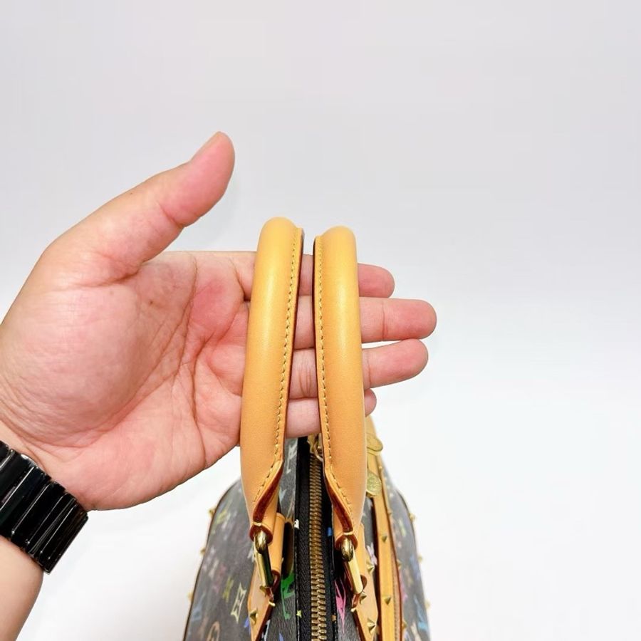 Louis Vuitton • 經典黑三彩老花卯釘貝殼包-9
