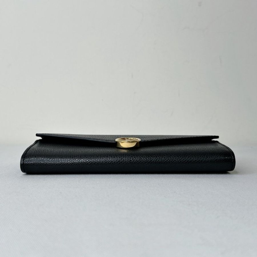 FENDI 黑金圓扣信封長夾-9