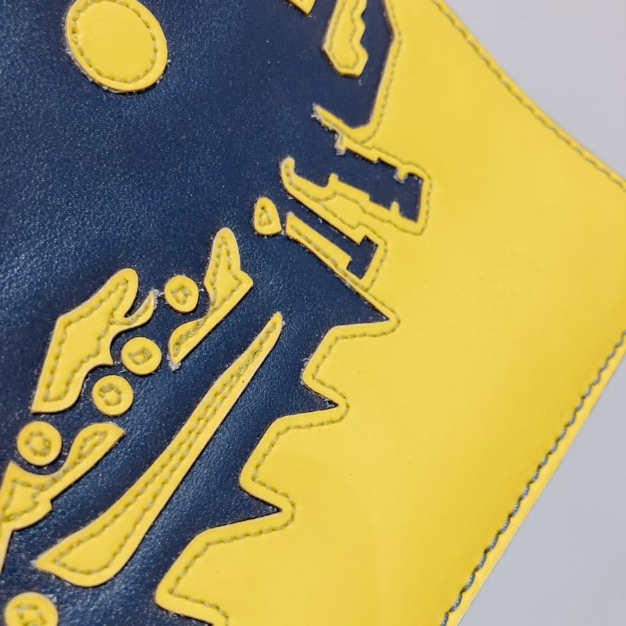 TK2010	Kenzo Clutch Bag Yellow X Purple Leather-16