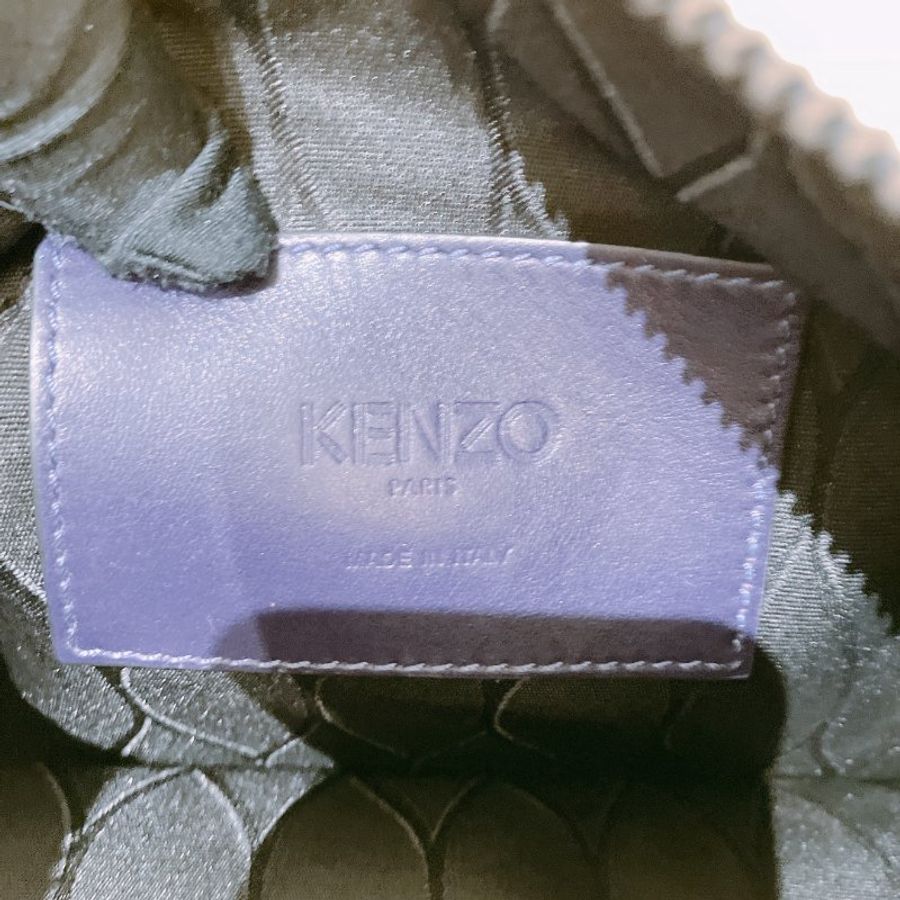 TK2010	Kenzo Clutch Bag Yellow X Purple Leather-21