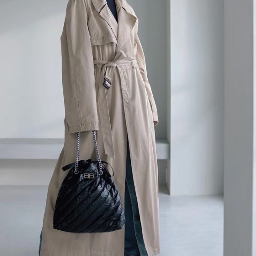 Balenciaga巴黎世家Crush黑銀垃圾袋包中號🧃-33
