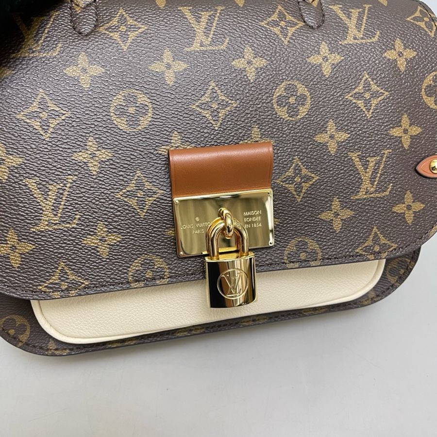 LV路易威登Vaugirard老花拼白郵差包尺寸26×20 附件肩帶 塵袋 。-6