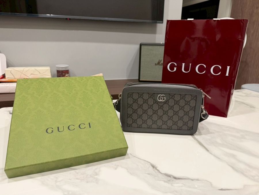 🌟9.5新 Gucci GG Supreme 相機包-0