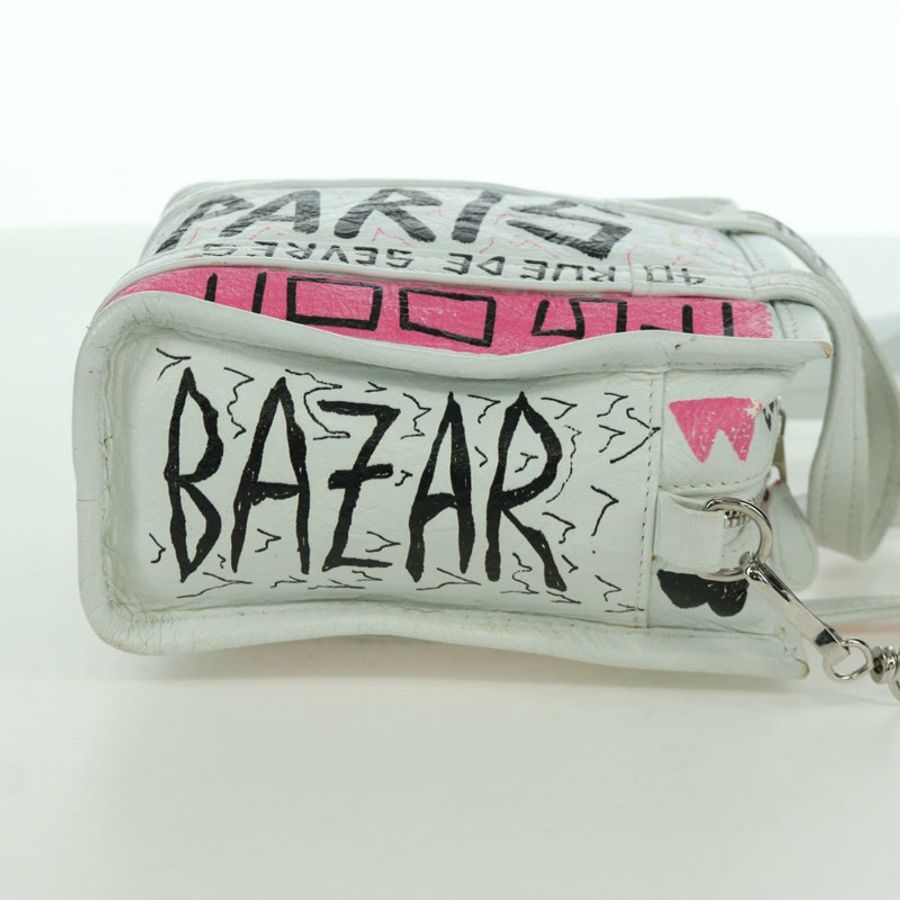 【日本直送】BALENCIAGA Graffiti Bazaar Shopper XXS 皮革雙肩包 513988 正品 LNZ819V-5