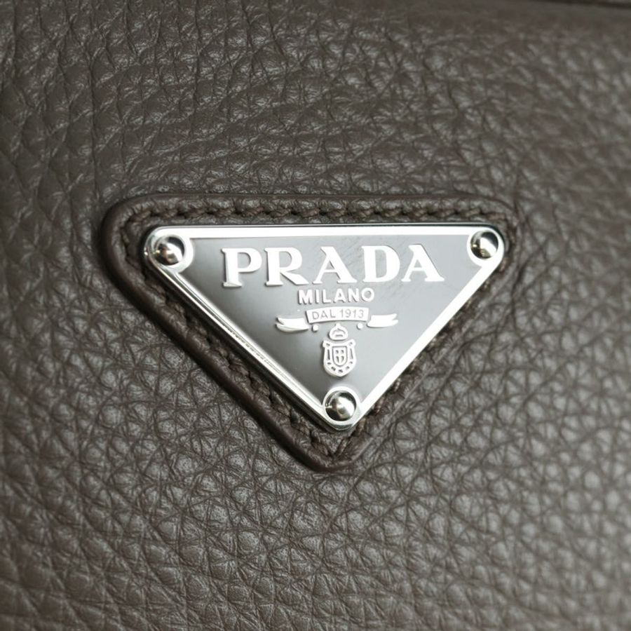 【日本直送】PRADA Vitterodino 肩背包，皮革，灰色/銀色，2VH184，正品 ARZ688SAM-17