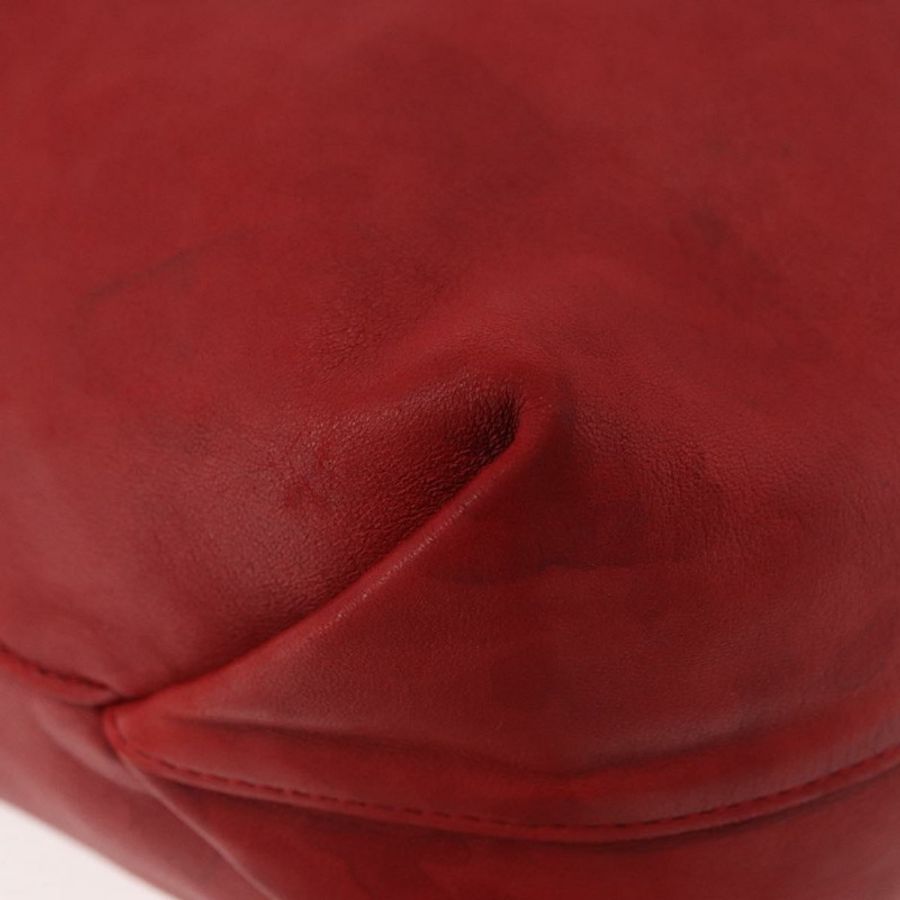 【日本直送】SAINT LAURENT Teddy 小號單肩包 皮革 紅色 銀色 正品 167159A-9