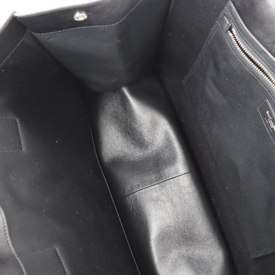 近新✨YSL Saint Laurent 聖羅蘭 Rive Gauche黑色滑面 牛皮 大號托特包-11