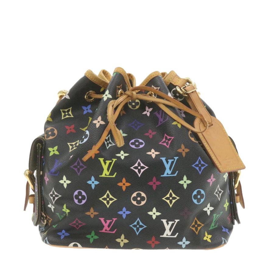 【日本直送】路易威登 Monogram Multicolor Noe 肩背包 黑色 M42230 LV 正品 am337bSAV-13