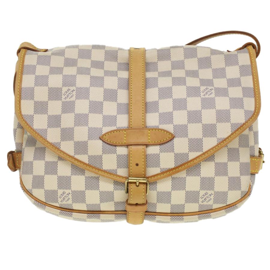【日本直送】路易威登 Damier Azur Saumur 30 單肩包 N48202 LV Auth 37002SAV-12