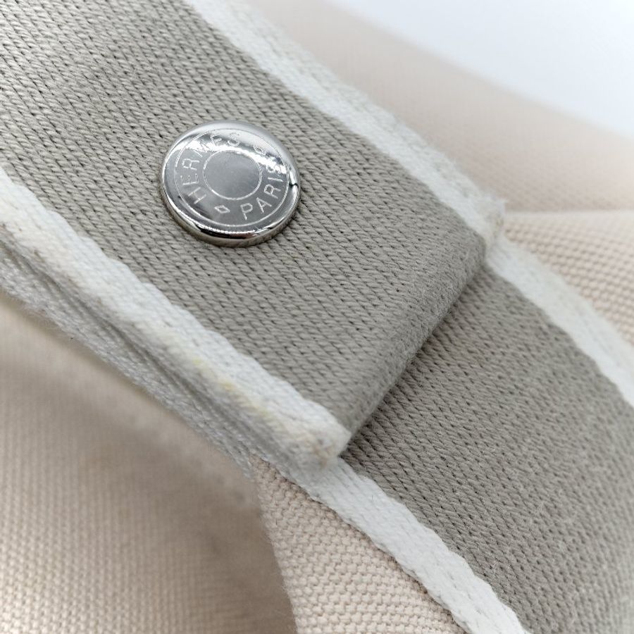 Hermès 愛馬仕 Trousse Bride A Brac 米色 帆布 拉鍊 手提 盥洗包 飯盒包-9