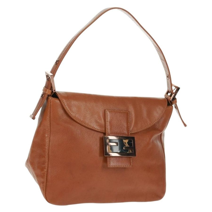 【日本直送】FENDI Mamma Baguette 單肩包 皮革 棕色 正品 yk20189SAV-0