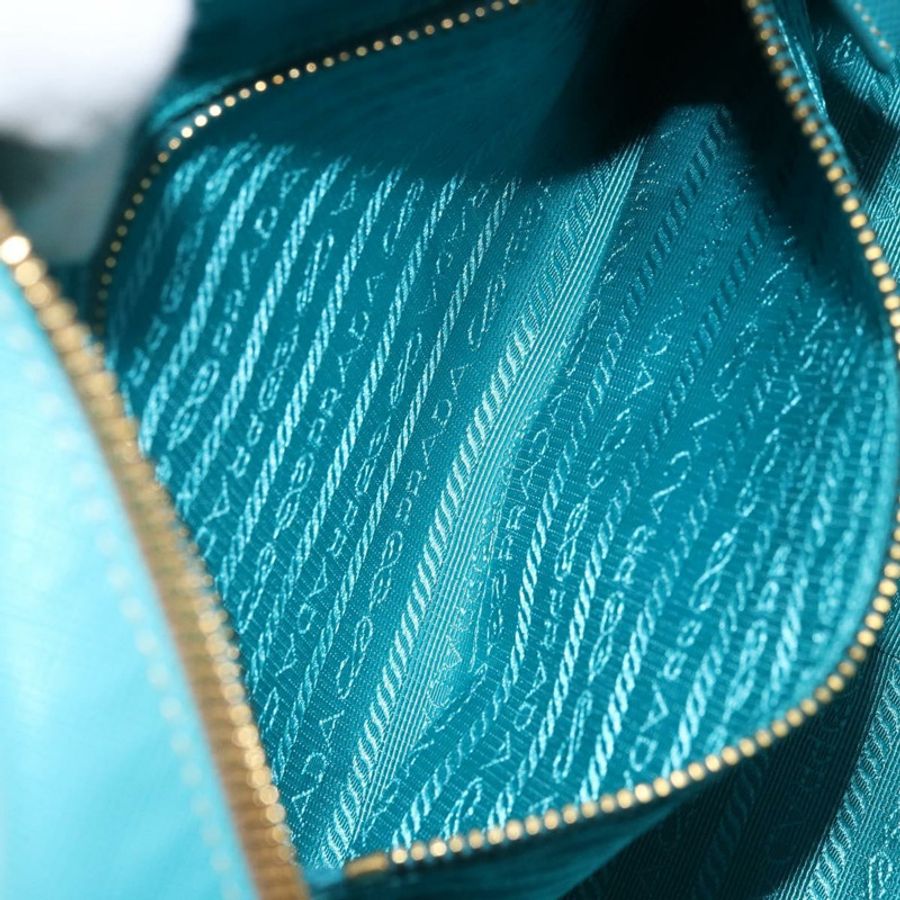 【日本直送】PRADA 手提包 Safiano 皮革 金色 祖母綠 正品 171445V-25