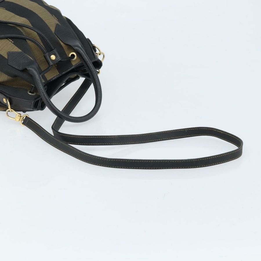 【日本直送】FENDI 胡桃色帆布手提包 PVC 兩用黑色棕色 正品 LNZ340-7