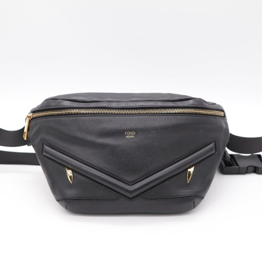 Fendi Monster Bag Bugs 黑色 小牛皮 腰包-1
