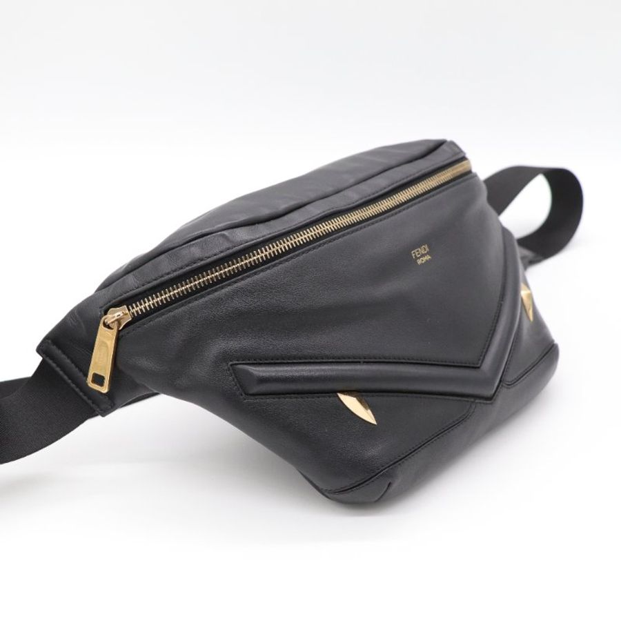 Fendi Monster Bag Bugs 黑色 小牛皮 腰包-2