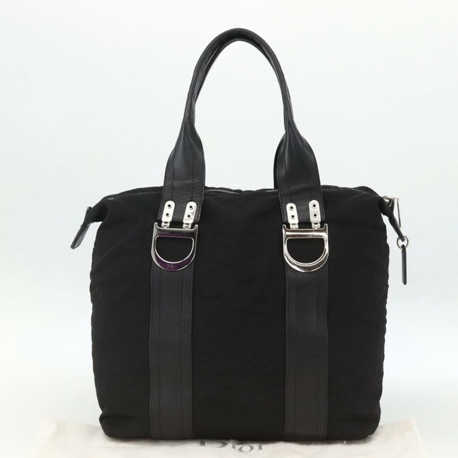 【日本直送】Christian Dior 尼龍托特包 黑色 銀色 正品 BSZ026V-11