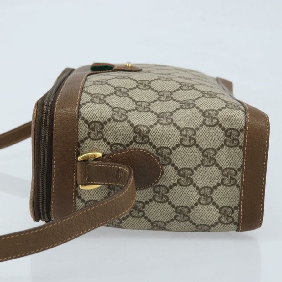 【日本直送】GUCCI GG Supreme Web Sherry Line 手提包 PVC 米色 金色 904 02 069 正品 LNZ716-3