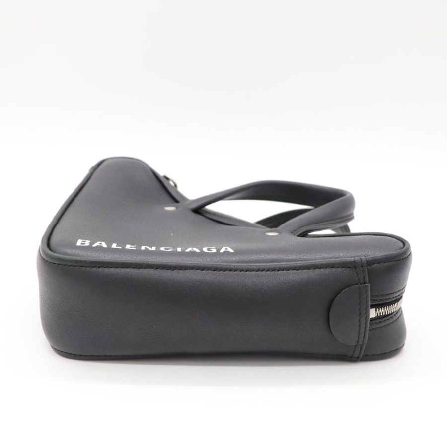 Balenciaga 巴黎世家 黑色 小牛皮 三角 手提包 肩背包 兩用-3
