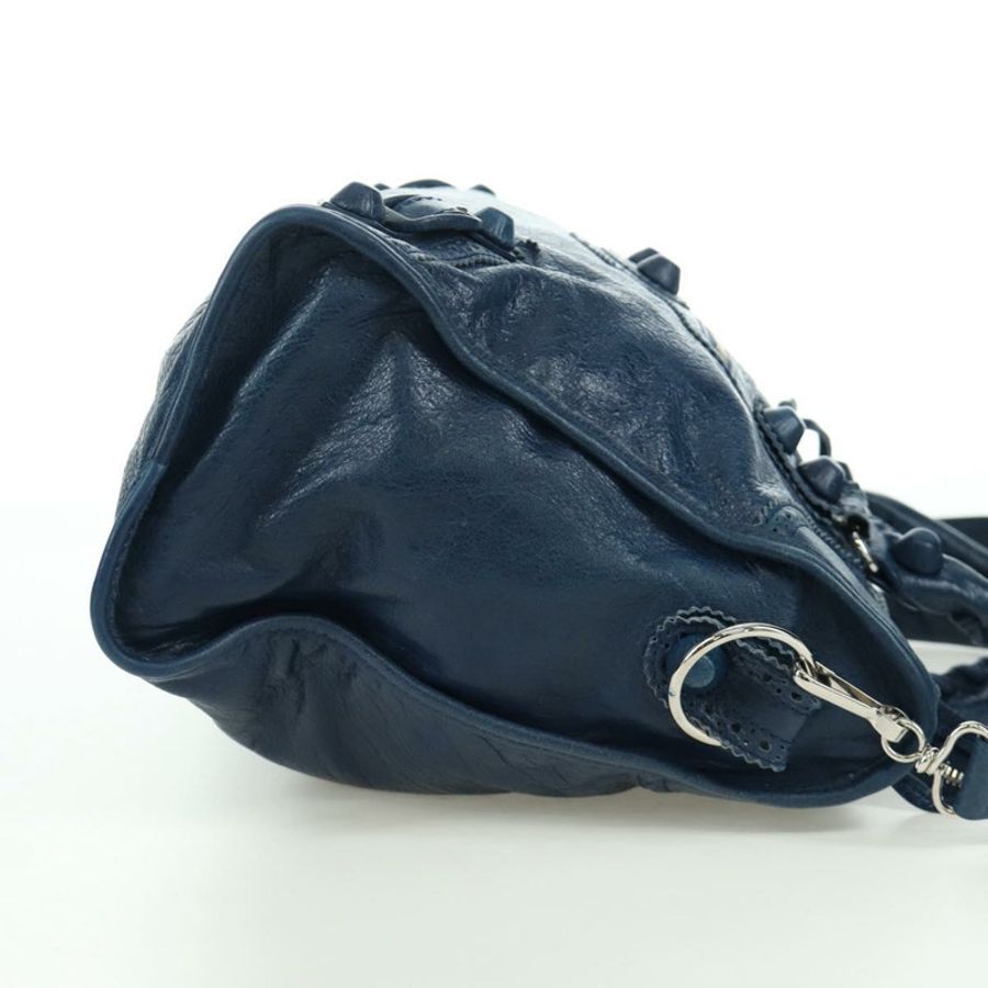 【日本直送】BALENCIAGA Giant City 手提包 皮革 2way 藍色銀色 258044 正品 ki6596SAM-3