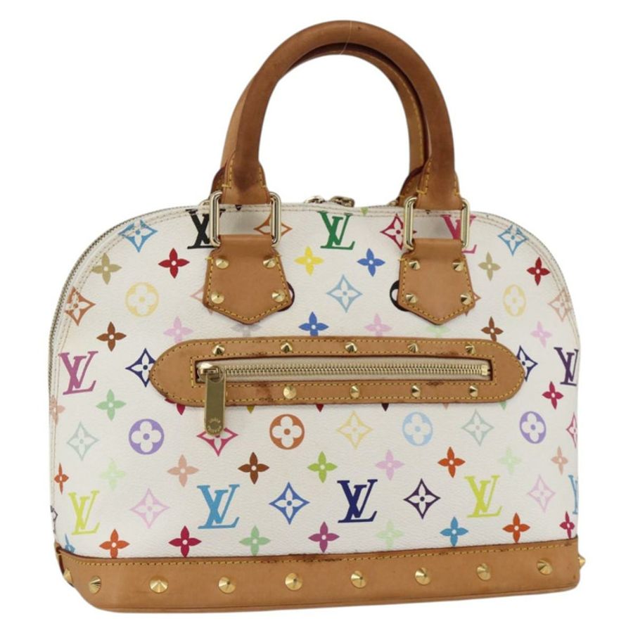 【日本直送】路易威登 Monogram Multicolor Alma 手提包 白色 M92647 LV 正品 BA11955V-0