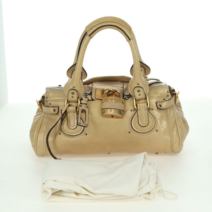 【日本直送】Chloe Paddington 手提包 皮革 金銀 正品 am11229V-11