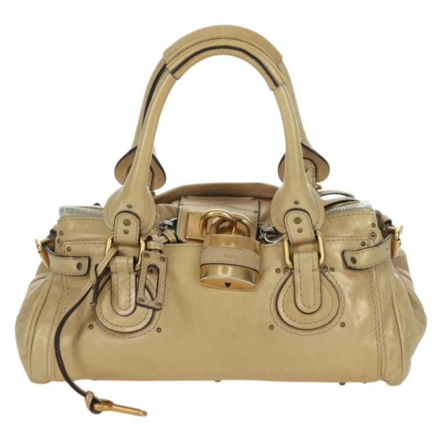 【日本直送】Chloe Paddington 手提包 皮革 金銀 正品 am11229V-12