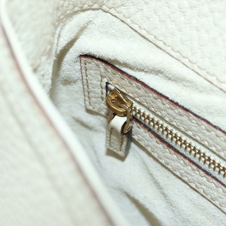 【日本直送】GUCCI 手提包 皮革 白色 金色 145999 正品 am11306A-21