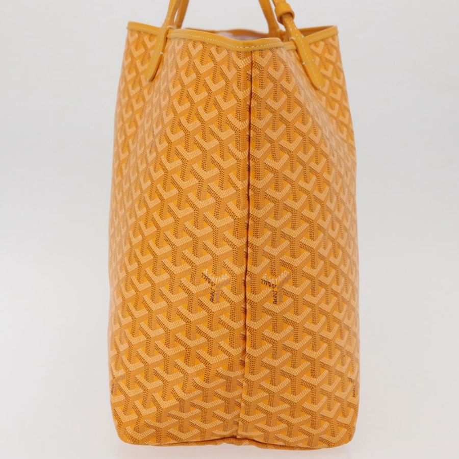 【日本直送】GOYARD 人字紋 Saint Louis GM 手提包 PVC 黃色 正品 165566SM-4