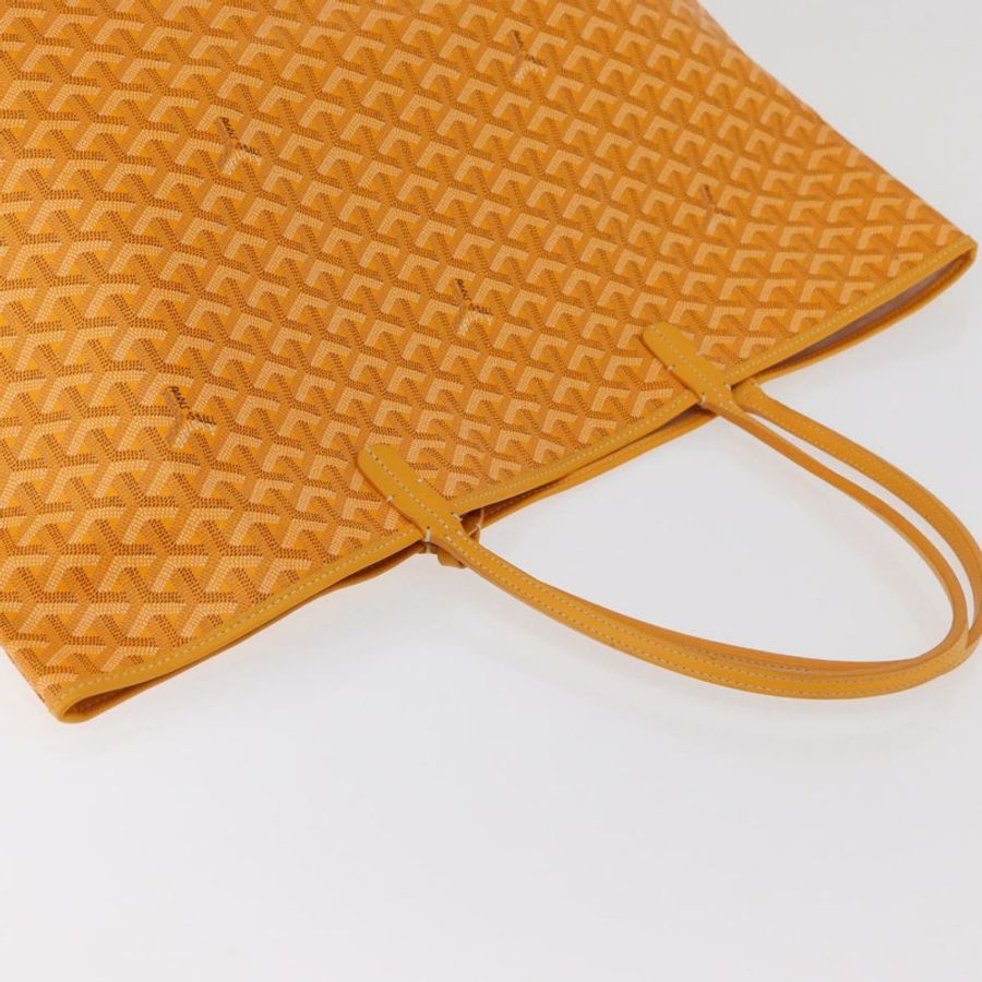 【日本直送】GOYARD 人字紋 Saint Louis GM 手提包 PVC 黃色 正品 165566SM-5