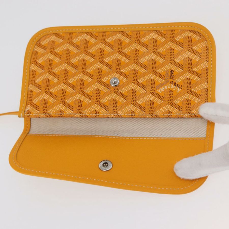 【日本直送】GOYARD 人字紋 Saint Louis GM 手提包 PVC 黃色 正品 165566SM-22